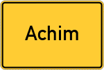Place name sign Achim