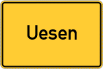 Place name sign Uesen