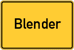 Place name sign Blender