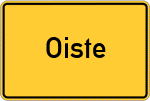Place name sign Oiste, Kreis Verden, Aller