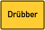 Place name sign Drübber