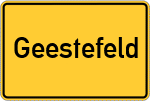 Place name sign Geestefeld