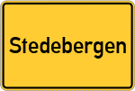 Place name sign Stedebergen