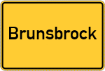 Place name sign Brunsbrock
