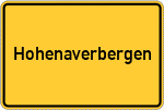 Place name sign Hohenaverbergen