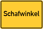 Place name sign Schafwinkel