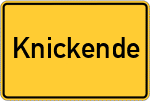 Place name sign Knickende, Kreis Verden, Aller