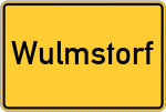 Place name sign Wulmstorf, Kreis Verden, Aller