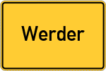 Place name sign Werder
