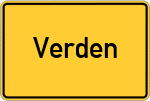 Place name sign Verden