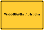 Place name sign Widdelswehr / Jarßum