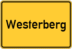 Place name sign Westerberg