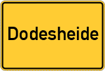 Place name sign Dodesheide