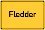 Place name sign Fledder