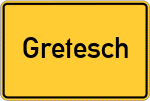 Place name sign Gretesch