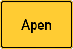Place name sign Apen