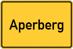 Place name sign Aperberg