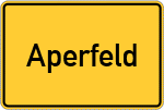 Place name sign Aperfeld