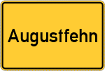 Place name sign Augustfehn
