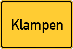 Place name sign Klampen