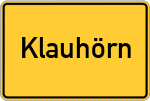 Place name sign Klauhörn