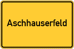 Place name sign Aschhauserfeld