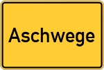 Place name sign Aschwege