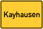 Place name sign Kayhausen