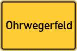 Place name sign Ohrwegerfeld