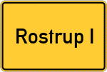 Place name sign Rostrup I