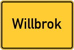 Place name sign Willbrok