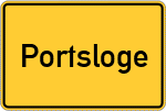 Place name sign Portsloge
