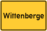 Place name sign Wittenberge