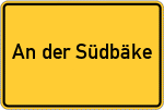 Place name sign An der Südbäke