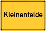 Place name sign Kleinenfelde