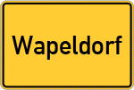 Place name sign Wapeldorf