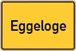 Place name sign Eggeloge