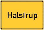 Place name sign Halstrup