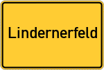 Place name sign Lindernerfeld