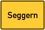 Place name sign Seggern