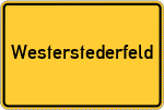 Place name sign Westerstederfeld