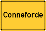 Place name sign Conneforde
