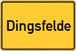 Place name sign Dingsfelde