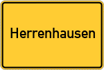 Place name sign Herrenhausen