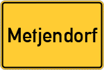 Place name sign Metjendorf