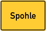 Place name sign Spohle