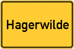 Place name sign Hagerwilde, Ostfriesland