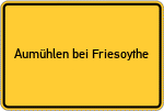 Place name sign Aumühlen bei Friesoythe