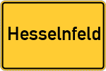 Place name sign Hesselnfeld