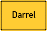 Place name sign Darrel, Oldenburg